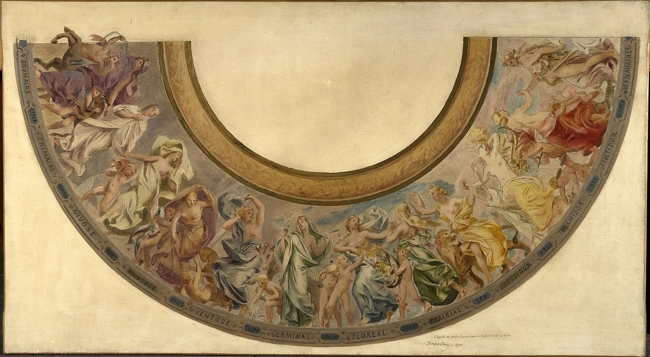 Bozzetto per la scalinata festiva dell'Hôtel de Ville, I mesi repubblicani - Museo delle Belle Arti della città di Parigi